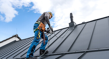 Metal roofing install